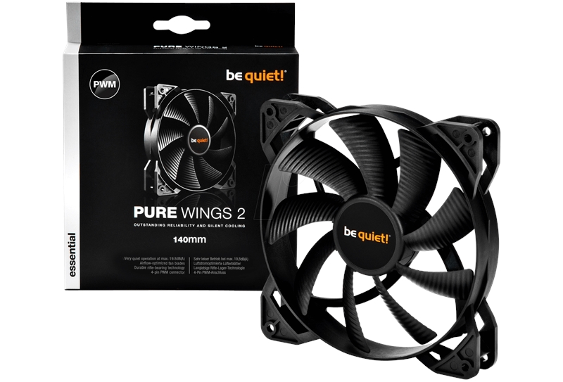 מאוורר למארז be quiet! PURE WINGS 2 140MM PWM