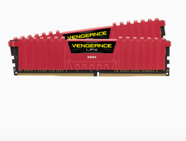 זיכרון Corsair 16GB KIT (2x8GB) DDR4 2666MHz Vengeance LPX Red C16