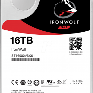 דיסק קשיח פנימי SEAGATE IronWolf 16TB 7200RPM 256MB