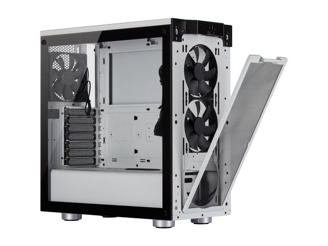 מארז Corsair 275R Airflow Tempered Glass White Mid Tower צבע לבן – תמונה 2