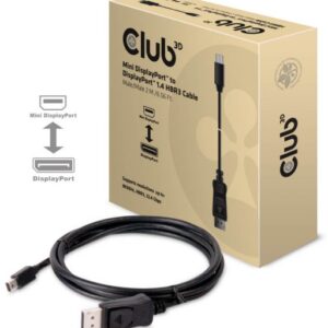 כבל מסך Club 3D mini DisplayPort to DisplayPort 1.4 HBR3 8K/60Hz 2M