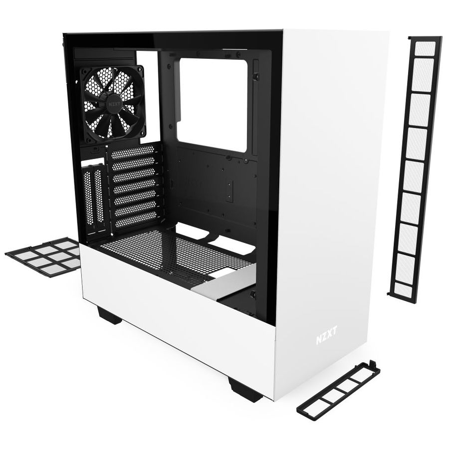 מארז NZXT H510i Matte White Compact ATX Mid -Tower צבע לבן – תמונה 2