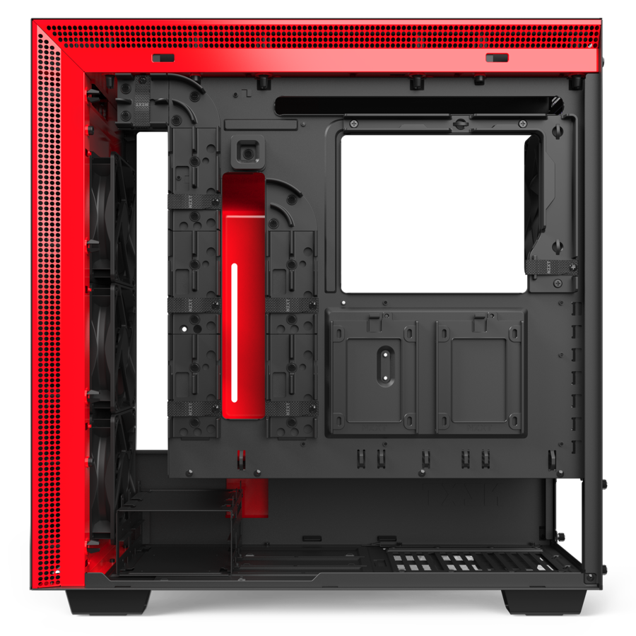 מארז NZXT H710 Matte Black/Red ATX Mid Tower צבע שחור ואדום – תמונה 4