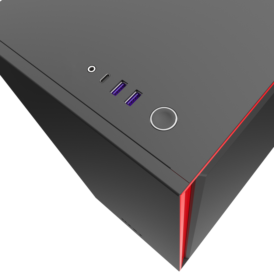 מארז NZXT H710 Matte Black/Red ATX Mid Tower צבע שחור ואדום – תמונה 5
