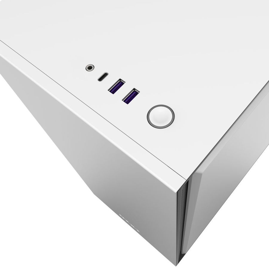 מארז NZXT H710 Matte White ATX Mid Tower צבע לבן – תמונה 3
