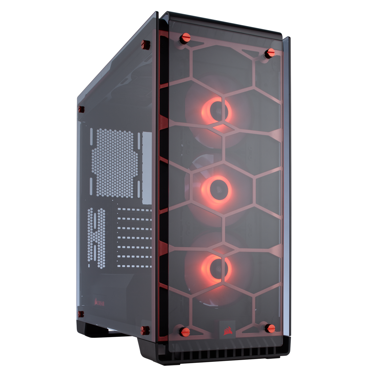 מארז Corsair Crystal 570X RGB RED Mid Tower צבע אדום