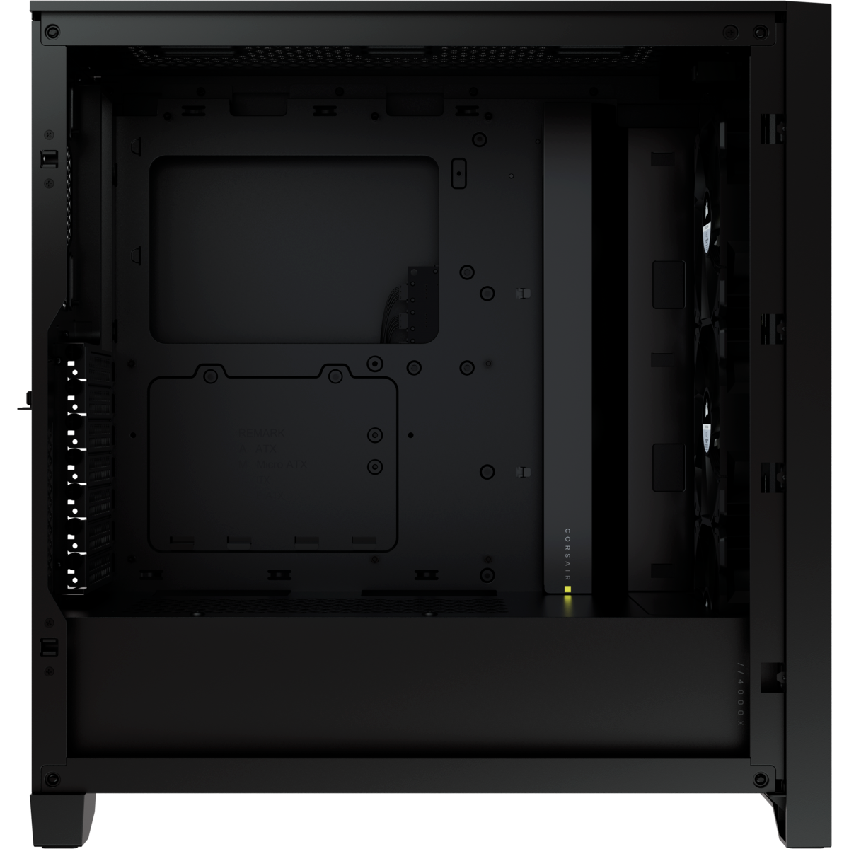 מארז CORSAIR 4000X iCUE Tempered Glass BLACK RGB Mid Tower צבע שחור – תמונה 3
