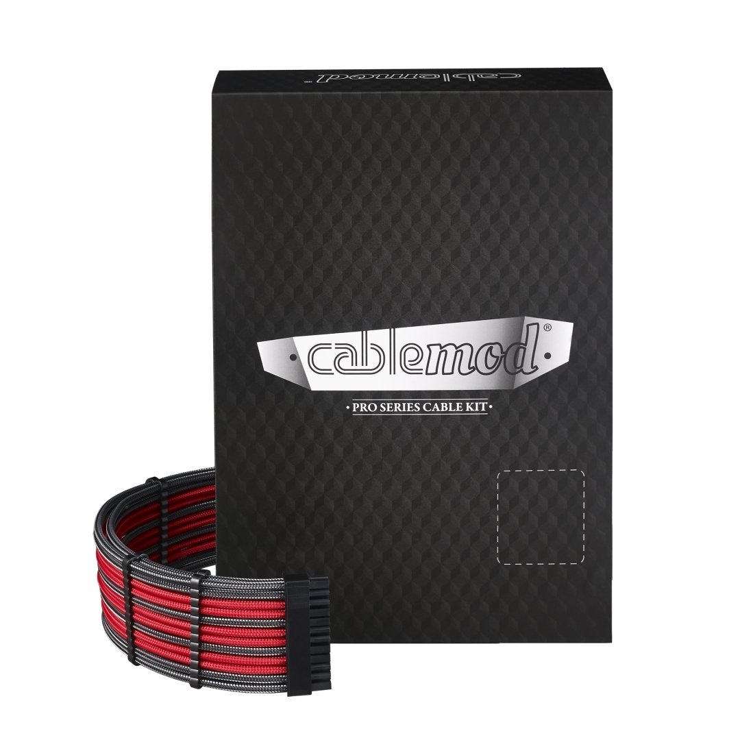 סט כבלים לספק כוח CableMod RT-Series PRO ModMesh Carbon Red