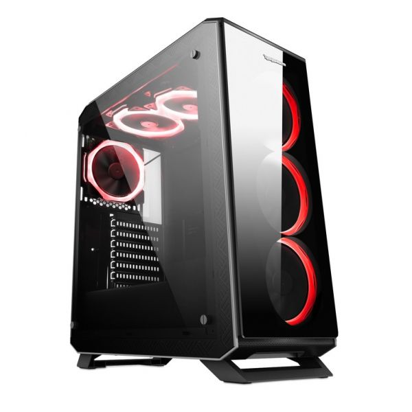 מארז Ippon THOR 4X Tempered glass Mid Tower צבע שחור