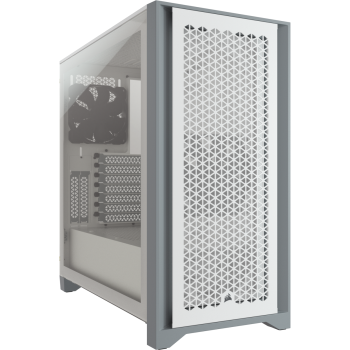מארז CORSAIR ICUE 4000D AIRFLOW TG WHITE Mid Tower צבע לבן
