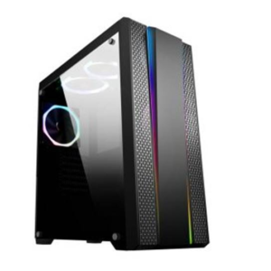 מארז Ippon Tempered Glass 3X 120 Rainbow fans Mid Tower צבע שחור