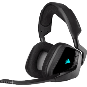 אוזניות Corsair VOID RGB 7.1 Wireless - Carbon בצבע שחור