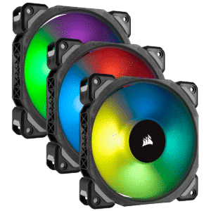 מאוורר למארז Corsair ML120 PRO RGB 3 Pack + Lighting Node PRO
