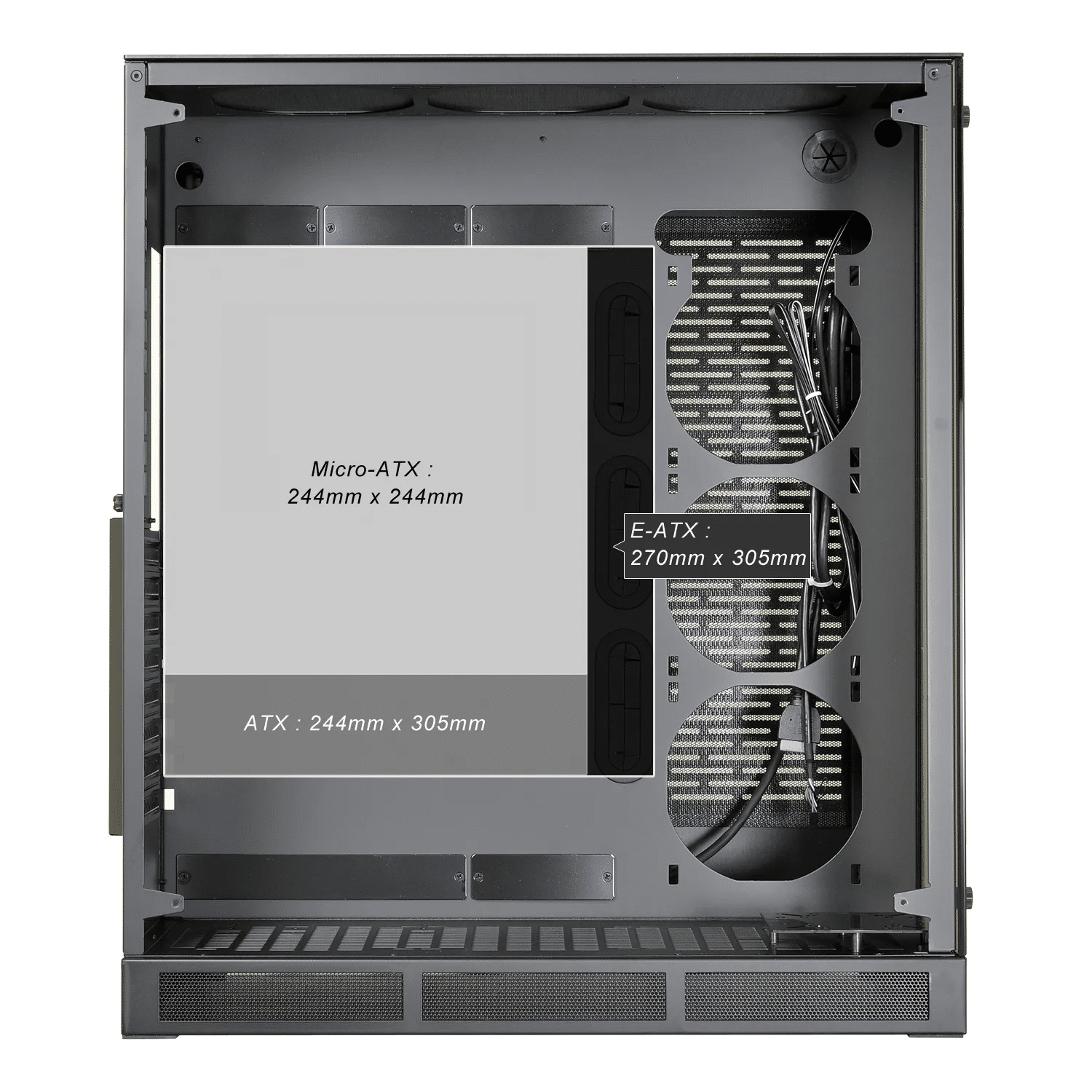 מארז Lian-Li PC-O11 Dynamic ROG Grey Full Tower צבע כסוף (מתצוגה) – תמונה 3