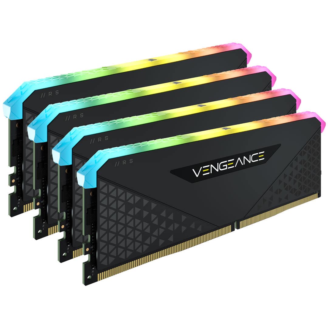 זיכרון Corsair 64GB KIT (4x16GB) DDR4 3200MHz Vengeance RGB RS C16