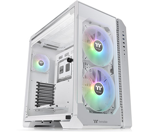 מארז Thermaltake View 51 TG Snow ARGB Mid Tower צבע לבן