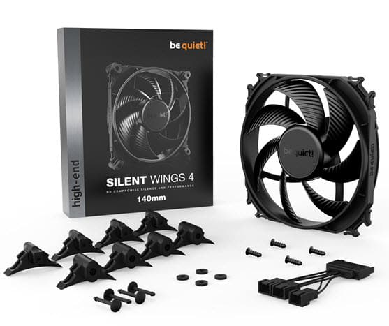 מאוורר למארז be quiet! SILENT WINGS 4 140MM 1100RMP