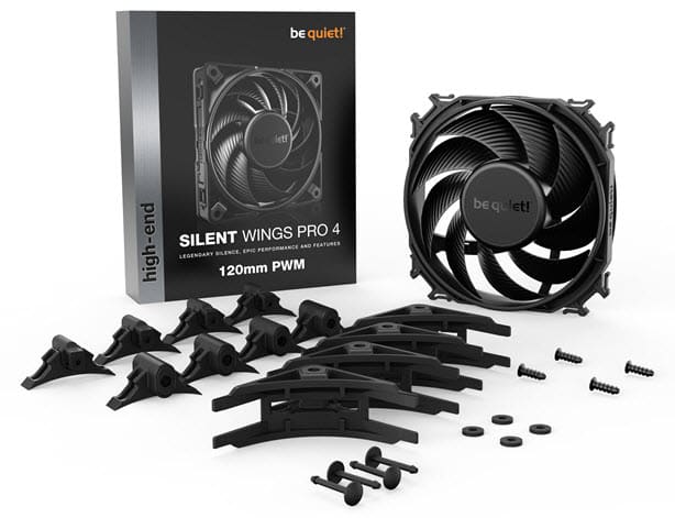 מאוורר למארז be quiet! SILENT WINGS PRO 4 PWM 120MM 3000RMP