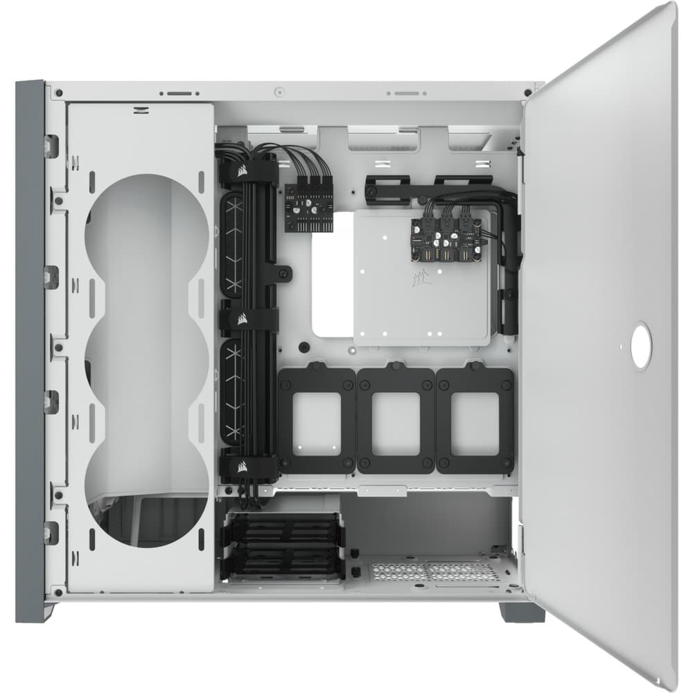 מארז CORSAIR ICUE 5000X RGB TG WHITE Mid Tower צבע לבן – תמונה 2