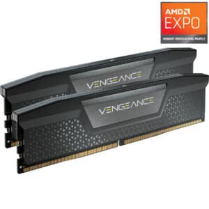 זיכרון CORSAIR 64GB (2x32GB) DDR5 5200MHz Vengeance Black AMD C40