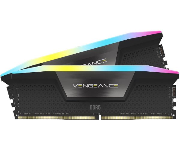 זיכרון CORSAIR 32GB (2x16GB) DDR5 6000MHz Vengeance RGB Black C30