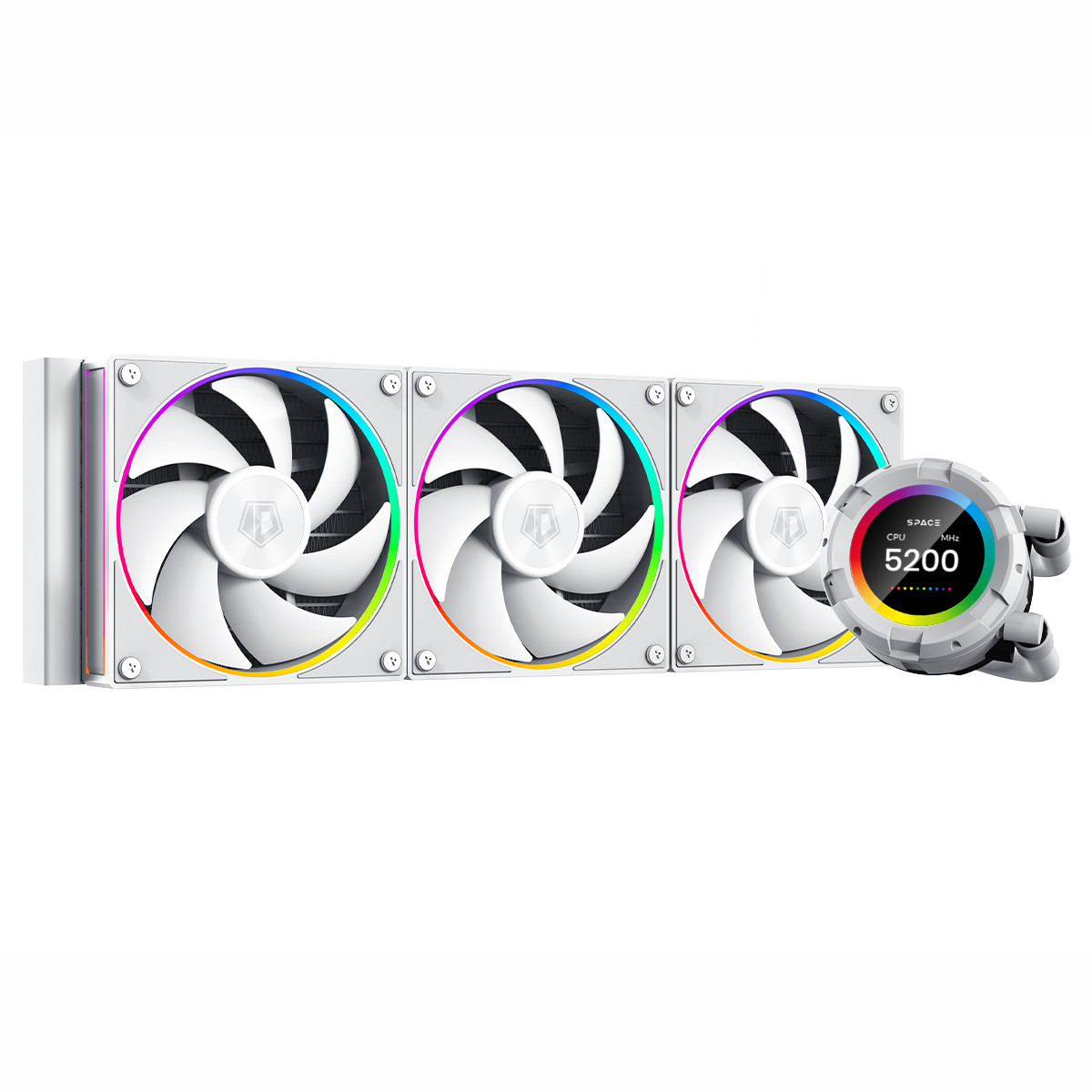 קירור נוזלי למעבד ID-Cooling SPASE LCD SL360 White 360MM