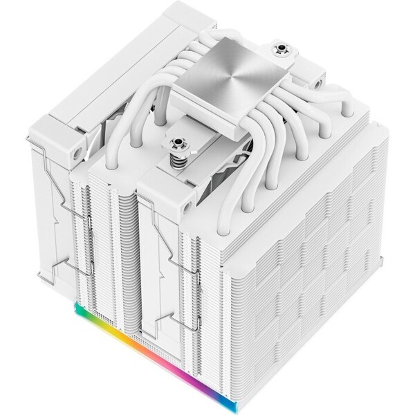 מאוורר למעבד DeepCool AK620 DIGITAL ZERO White – תמונה 4