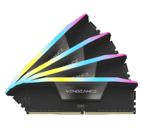 זיכרון CORSAIR 64GB (4x16GB) DDR5 6200MHz Vengeance RGB C32