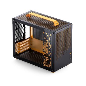 מארז Jonsplus Z20 Tempered Glass Black/Orange Mini-ITX צבע שחור כתום