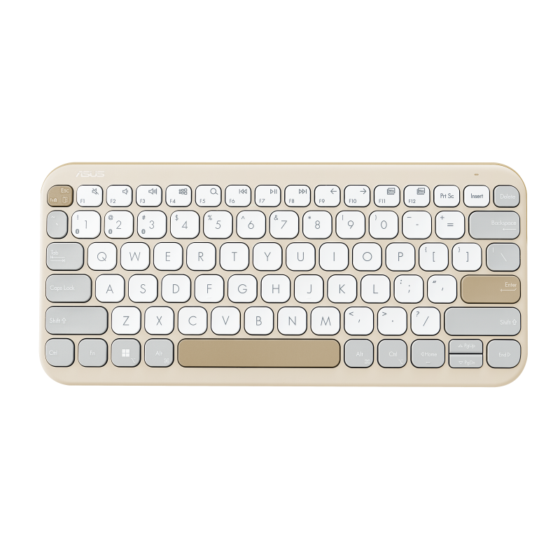 מקלדת אלחוטית ASUS Marshmallow Keyboard KW100 Bluetooth Oat Milk